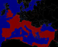 The Roman Empire spanned much of Europe.